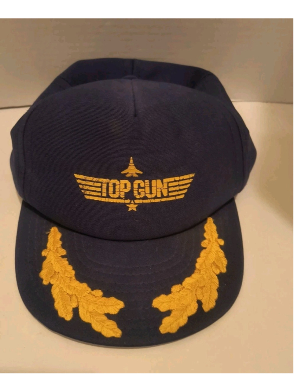 Vintage 80s Top Gun Movie Promo Hat Snapback Scrambled Eggs Navy Blue Cap Taiwan